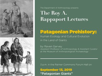 The front cover of Raven Garvey's book titled Patagonian Prehistory: Human Ecology and Cultural Evolution in the Land of Giants.